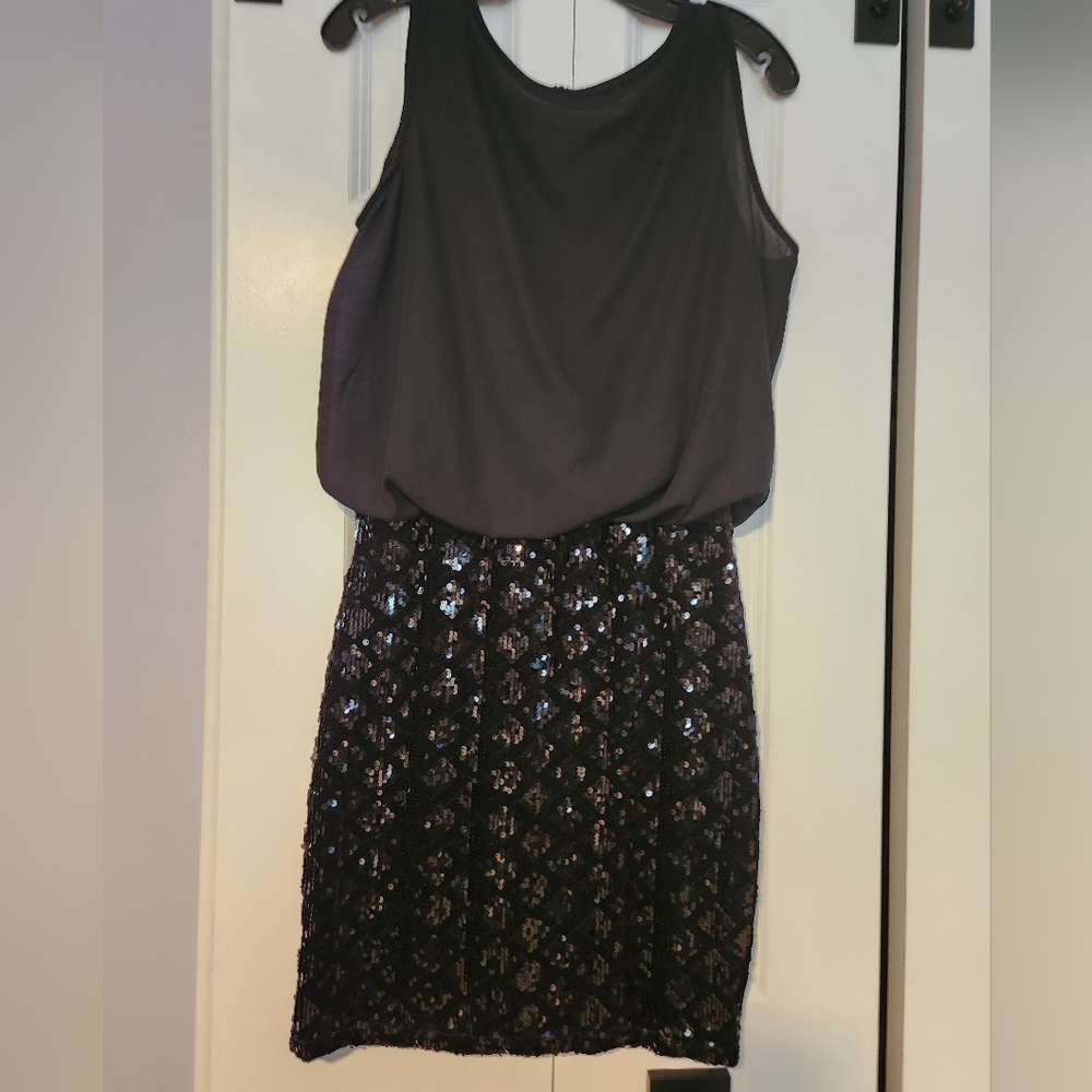 Elegant Black Sequin Dress - NWOT